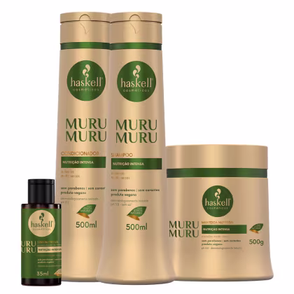 Imagem do produto Kit Haskell Murumuru Shampoo, Condicionador e Manteiga 500ml + Seiva 35ml