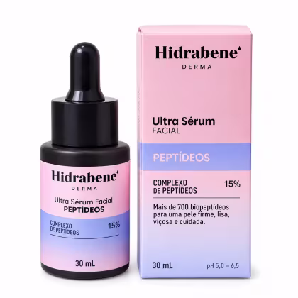 Imagem do produto Ultra Sérum Facial Complexo de Peptídeos 15% Hidrabene 30ml Pele Firme Textura Uniforme