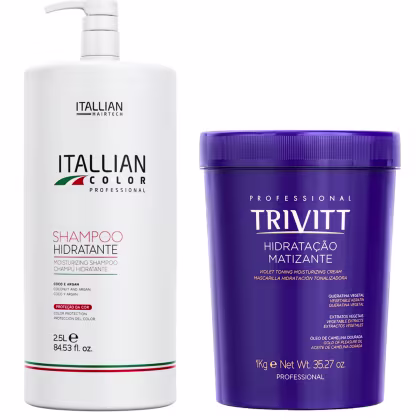 Imagem do produto KIT SHAMPOO HIDRATANTE 2,5 E HIDRATAÇÃO INTENSIVA MATIZANTE 1KG