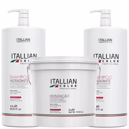 Imagem do produto KIT 2 SHAMPOO HIDRATANTE 2,5 E HIDRATAÇÃO ITALLIAN 2KG