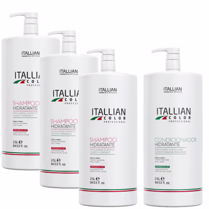 Imagem do produto KIT 3 SHAMPOO HIDRATANTE 2,5 E 1 CONDICIONADOR 2,5 ITALLIAN COLOR