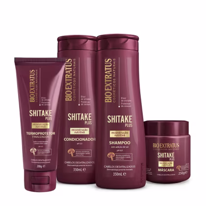 Imagem do produto Kit Bio Extratus Shitake Plus Shampoo Condicionador Máscara Finalizador