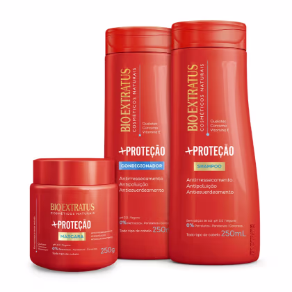 Imagem do produto Kit Bio Extratus +Proteção Shampoo, Condicionador e Máscara