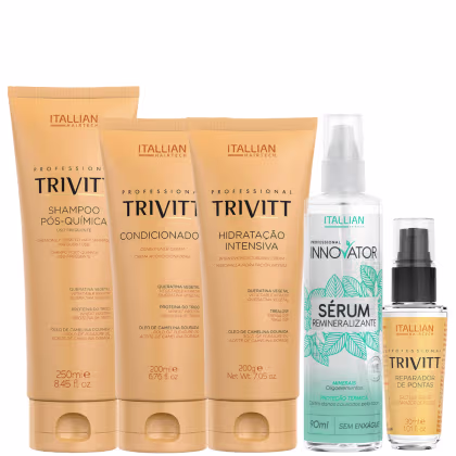 Imagem do produto Trivitt - Kit Sérum Remineralizante + Kit Homecare Com Hidratação + Reparador De Pontas 30ml