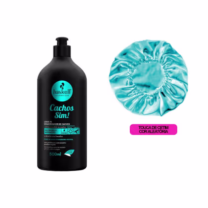 Imagem do produto Creme de Pentear Haskell Cachos Sim 500ml +Touca Day After