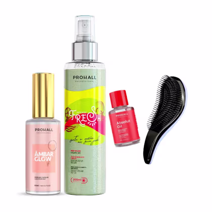 Imagem do produto Perfume Capilar Ambar + Body Splash Prohall (+Escova/Óleo)
