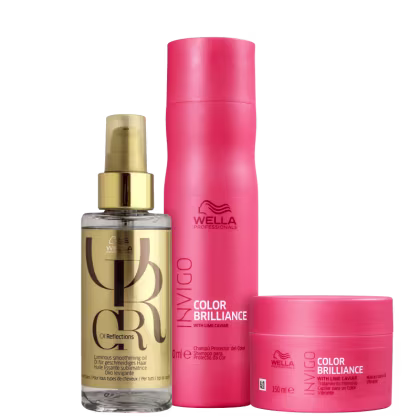 Imagem do produto Kit Wella Professionals Invigo Color Brilliance + Oil Trio (3 Produtos)