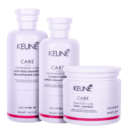 Imagem do produto Kit Keune Confident Curl Shampoo 300ml + Condicionador 250ml + Máscara 200g