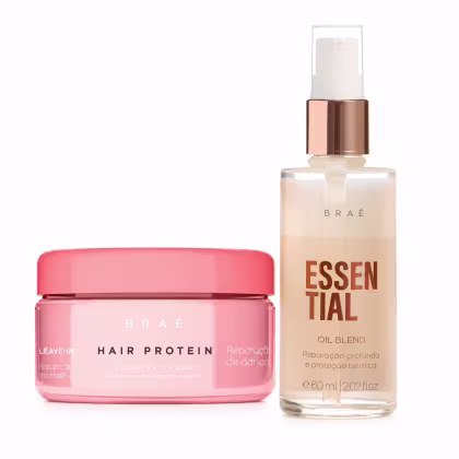 Imagem do produto Braé Kit Hair Protein + Óleo Blend Essential – Reconstrução, Nutrição, Hidratação e Brilho Capilar – Tratamento Completo