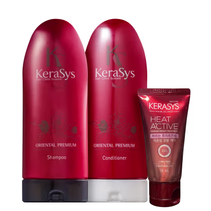 Imagem do produto Kit Kerasys Oriental Premium + Heat Active Trio (3 Produtos)