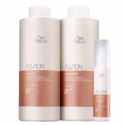 Imagem do produto Kit Wella Professionals Fusion Reconstrução Super Trio (sh 1l cond 1l amino 70ml)