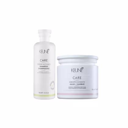 Imagem do produto Keune Care Derma Activate Shampoo 300ml + Keratin Smooth  Máscara 200ml
