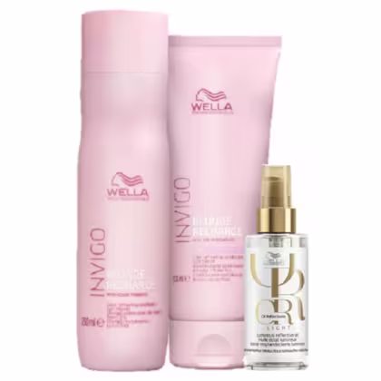 Imagem do produto Kit Wella Professionals Invigo Blonde Recharge & Oil Reflections Light Trio (3 Produtos)