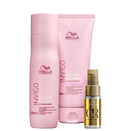 Imagem do produto Kit Wella Professionals Invigo Blonde Recharge Trio (3 Produtos)