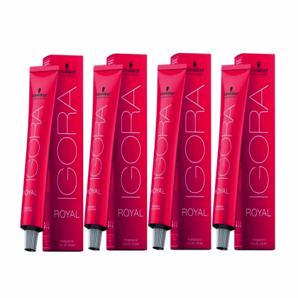 Imagem do produto Kit Schwarzkopf Igora Royal 2x 8-77 Louro Médio Cobre Extra 2x + 9-7 Louro Extra Claro Cobre