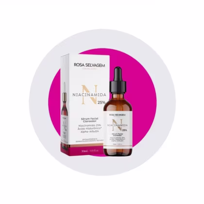 Imagem do produto Kit 2 Sérum Facial Niacinamida Clareador Rosa Selvagem 30ml