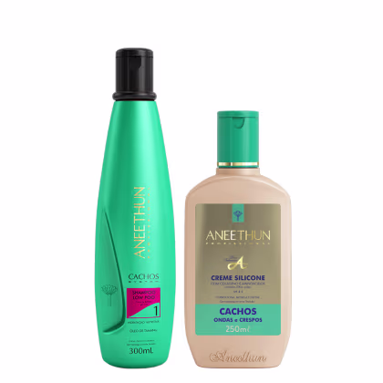 Imagem do produto Aneethun Cachos System Kit Shampoo Low Poo e Creme de Silicone Cachos 250ml