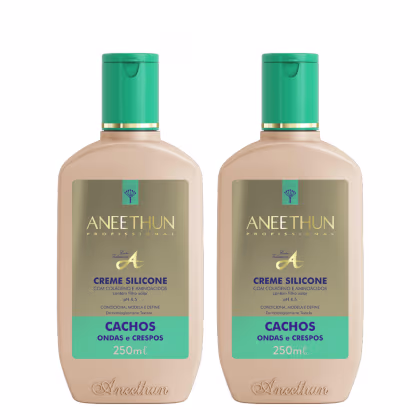Imagem do produto Aneethun Linha A Kit Creme de Silicone Cachos 2x250ml
