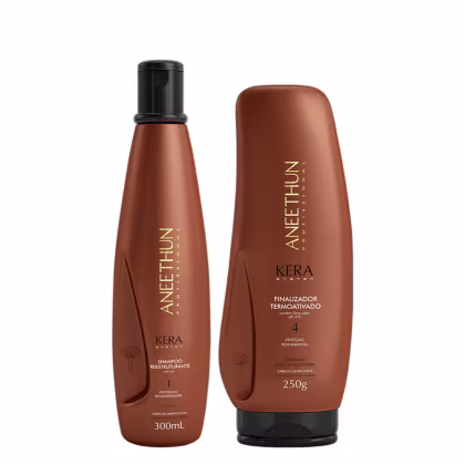 Imagem do produto Aneethun Kera System Kit Shampoo Reestruturante e Finalizador Termoativado 250g