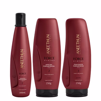 Imagem do produto Aneethun Force System Kit Shampoo Finalizador e Máscara Fortalecedora 250g