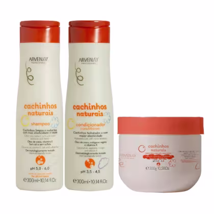 Imagem do produto Kit Arvensis Cachinhos Naturais - Shampoo & Condicionador 300ml + Máscara Crespos 300g
