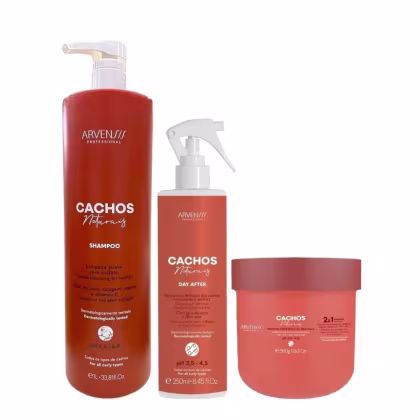 Imagem do produto Kit Arvensis Cachos Naturais - Shampoo 1L + Day After 250ml + Máscara Capilar 2x1 500g