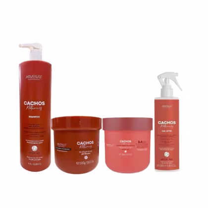 Imagem do produto Kit Arvensis Cachos Naturais - Shampoo 1L + Day After 250ml + Gelatina Alta Fixação 500g + Máscara Capilar 2x1 500g