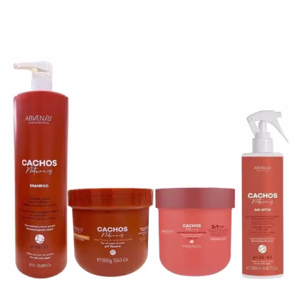 Imagem do produto Kit Arvensis Cachos Naturais - Shampoo 1L + Day After 250ml + Gelatina Ativadora 500g + Máscara Capilar 2x1 500g