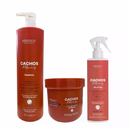 Imagem do produto Kit Arvensis Professional Cachos Naturais - Shampoo 1L + Geleia Alta Fixação 500g + Day After 250ml