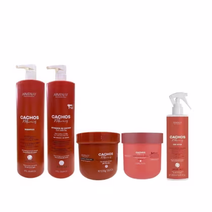 Imagem do produto Kit Arvensis Cachos - Shampoo 1L + Ativador de Cachos 1L + Day After 250ml + Geleia Alta Fixação 500g + Máscara 2x1 500g