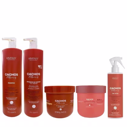 Imagem do produto Kit Arvensis Cachos - Shampoo 1L + Ativador de Cachos 1L + Day After 250ml + Geleia Ativadora + Máscara Capilar 2x1 500g