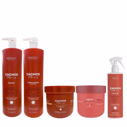 Imagem do produto Kit Arvensis Cachos - Shampoo 1L + Condicionador 1L + Day After 250ml + Geleia Ativadora 500g + Máscara 2x1 500g