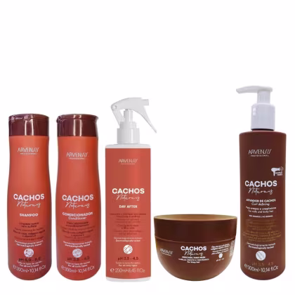Imagem do produto Kit Arvensis Cachos - Shampoo 300ml + Condicionador 300ml + Day After + Ativador Crespos 300mll + Máscara Crespos 250g