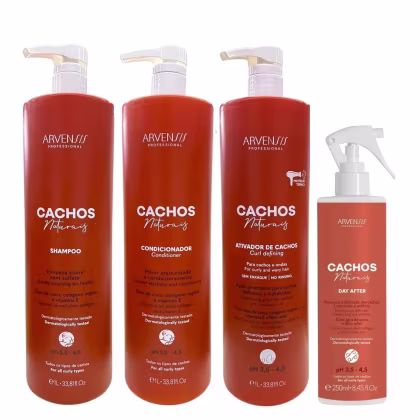 Imagem do produto Kit Arvensis Professional Cachos Naturais - Shampoo 1L + Condicionador 1L + Ativador De Cachos 1L + Day After 250ml