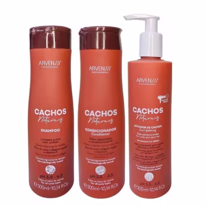 Imagem do produto Kit Arvensis Professional Cachos Naturais - Shampoo 300ml + Condicionador 300ml + Ativador de Cachos 300ml