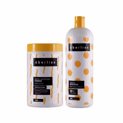 Imagem do produto Kit Avlon Uberliss - White Lightening Powder Pó descolorante 500g + Água Oxigenada Estabilizada 10 Vol. 900ml
