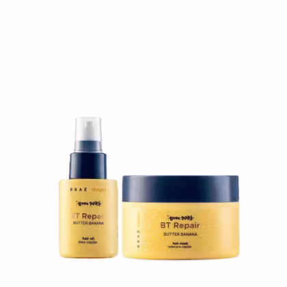 Imagem do produto Kit Braé Stages By Bruna Tavares Repair Butter Banana - Óleo Condicionante 60ml + Máscara 200g