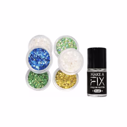 Imagem do produto Kit Glitter Copa do Mundo + Cola Fixadora – Brilhe e Torça com Estilo
