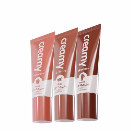 Imagem do produto Kit Creamy The Coffee Collection Latte + Mocha + Chai Lip Balm (3 produtos)