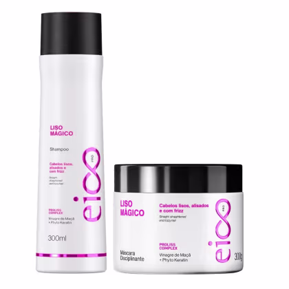 Imagem do produto Kit Eico Pro Liso Mágico - Shampoo 300ml + Máscara 300g
