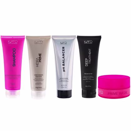 Imagem do produto Kit K.Pro Hidra - Shampoo 240ml + Condicionador Prime 240g & Máscara Prime 200g + pH Acidificante & Reconstrutor 230g