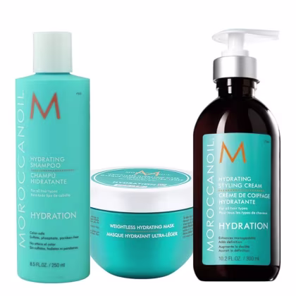 Imagem do produto Kit Moroccanoil Hydrating - Shampoo 250ml + Máscara Weightless 250ml + Styling Cream 300ml