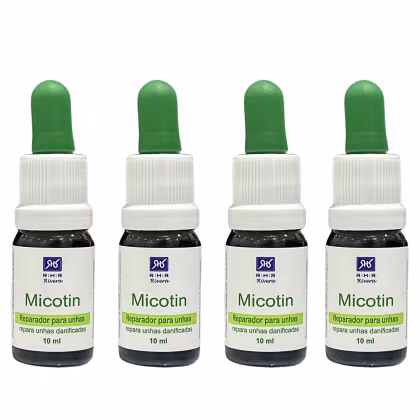 Quatro frascos de Reparador para Unhas RHR Cosméticos.