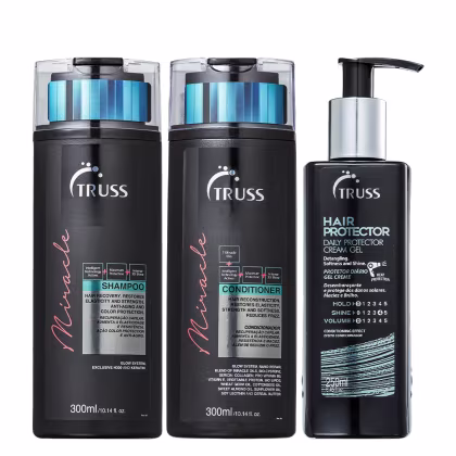 Imagem do produto Truss Miracle Kit Shampoo Condicionador e Hair Protector Leave-in 250ml