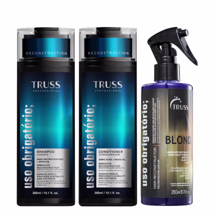 Imagem do produto Truss Uso Obrigatório Kit Shampoo Condicionador e Blond Reconstrutor 260ml