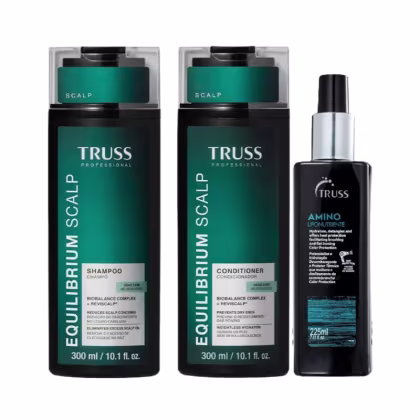 Imagem do produto Kit Truss Equilibrium Scalp - Shampoo 300ml + Condicionador 300ml + Amino Liponutriente 225ml