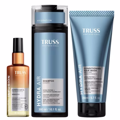 Imagem do produto Kit Truss Hydra Air - Shampoo 300ml + CondMask 200ml + Nutri Infusion Oil 60ml