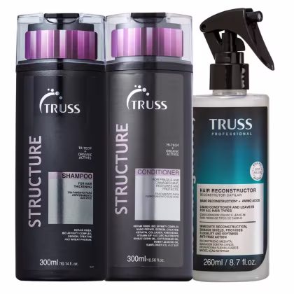 Imagem do produto Kit Truss Structure - Shampoo 300ml + Condicionador 300ml + Uso Obrigatório 260ml