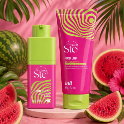 Imagem do produto Kit Pico Pulse + Pico Lub Prazer Set Intt Melancia Lubrificante Beijável