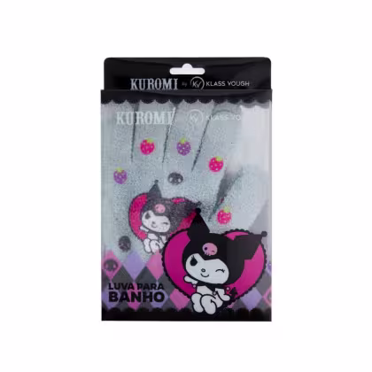 Imagem do produto Par de Luvas Kuromi de Limpeza Corporal para Banho Klass Vough
